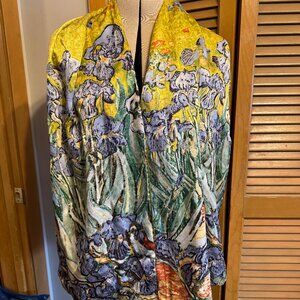 Van Gogh Irises 100% Silk Scarf